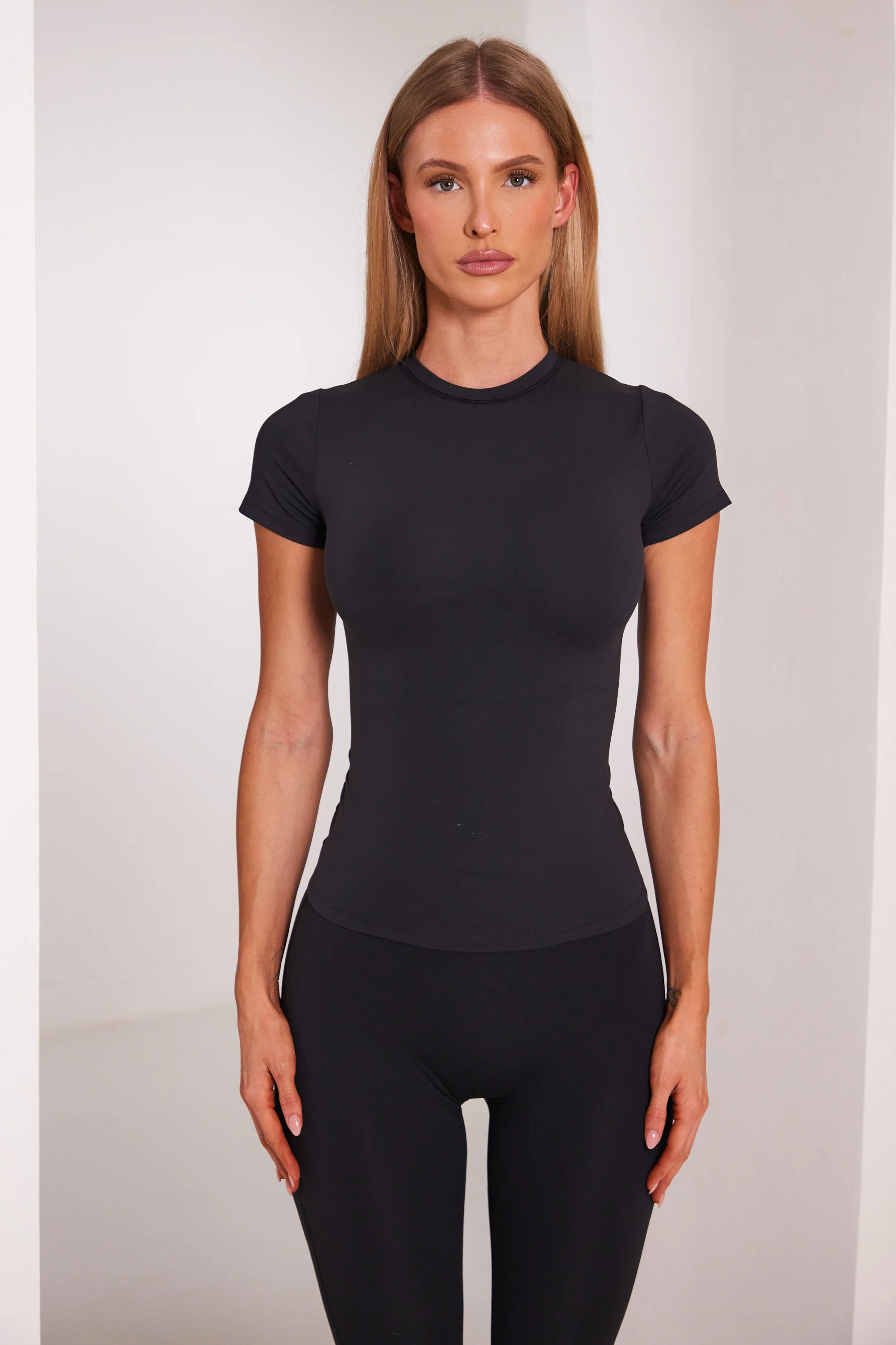 The Sculpt Short Sleeve Tee in Black