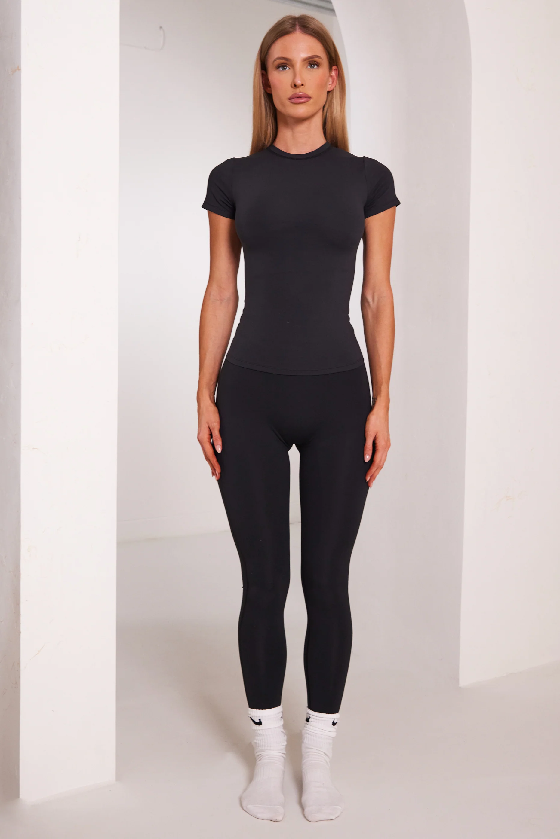 The Sculpt Short Sleeve Tee in Black - Image 3