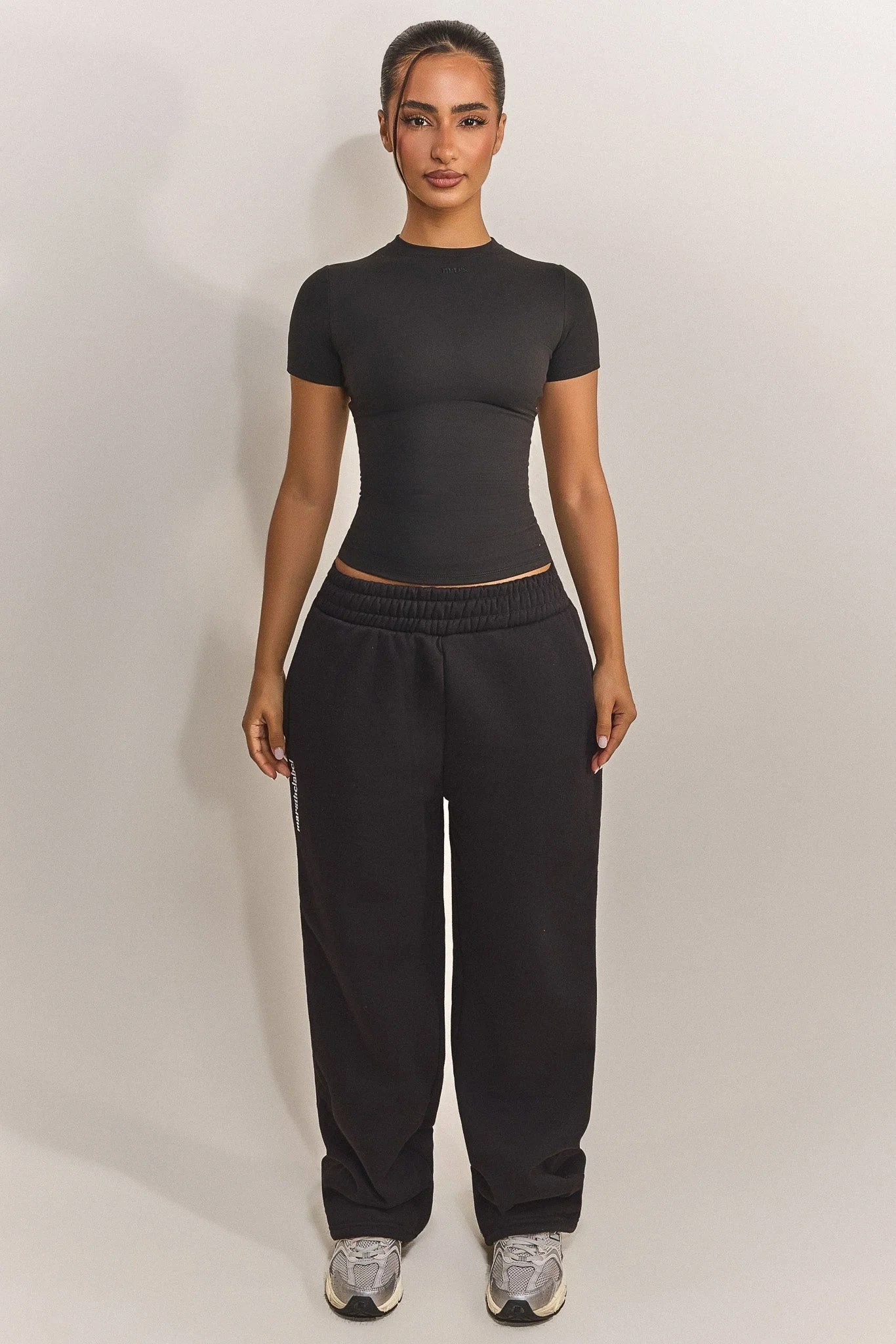 The Sculpt Short Sleeve Top in Black - Image 8