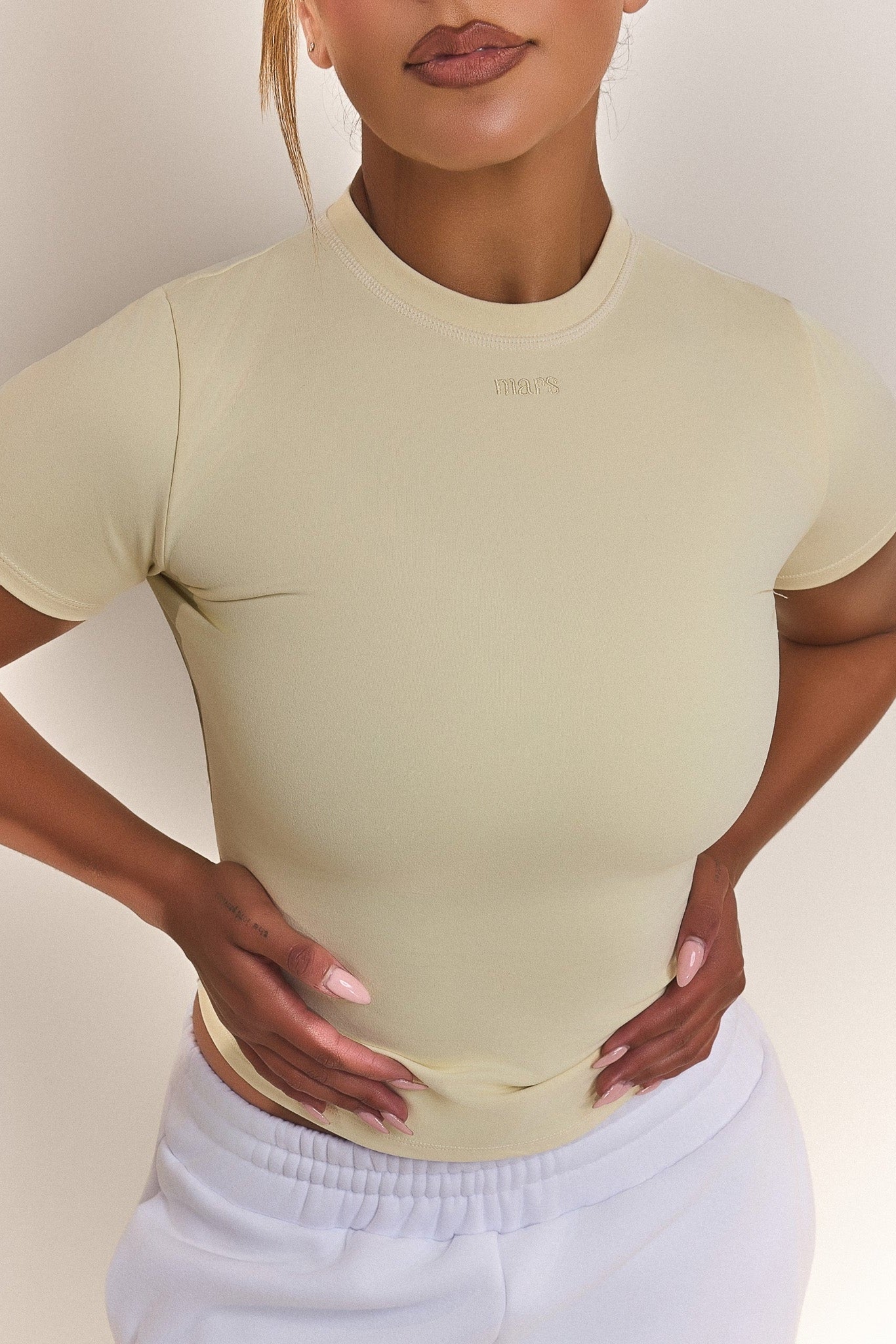 The Sculpt Short Sleeve Top in Yellow - Image 3