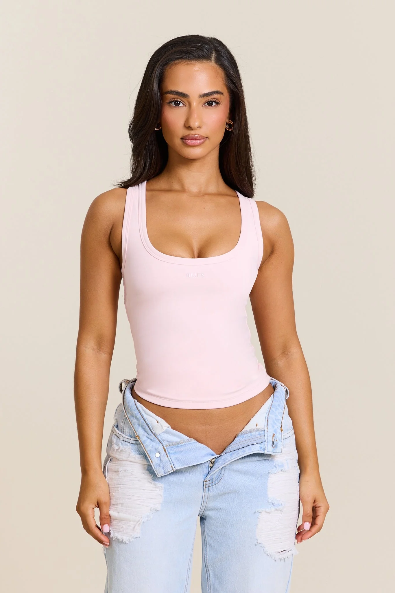 The Sculpt Vest in Pink - Image 2
