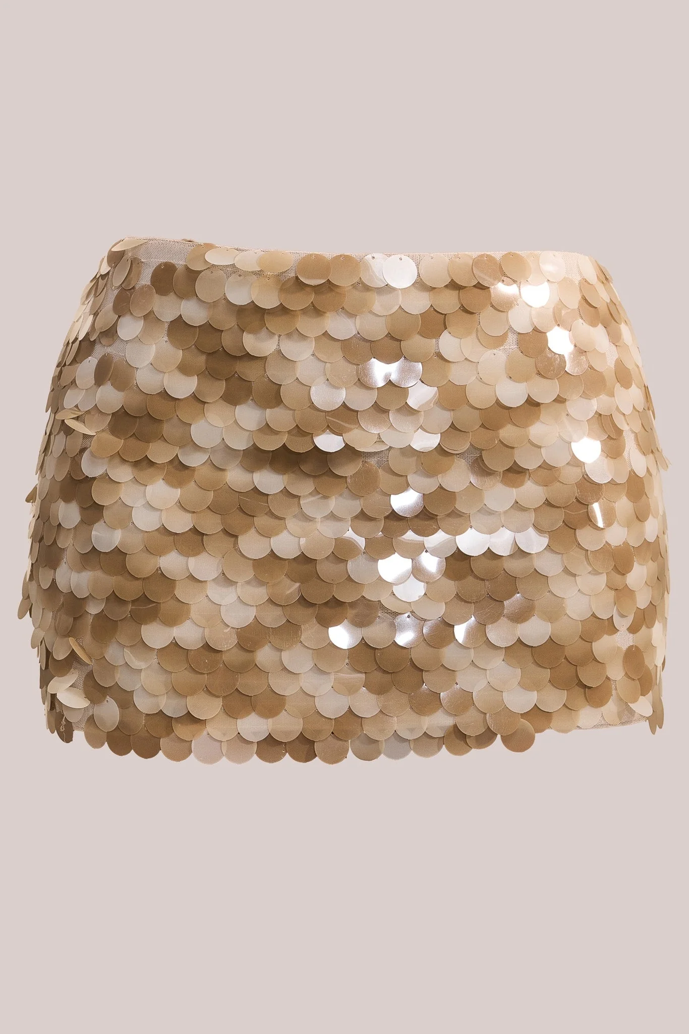 The Shimmi Mini Skirt in Stone - Image 6