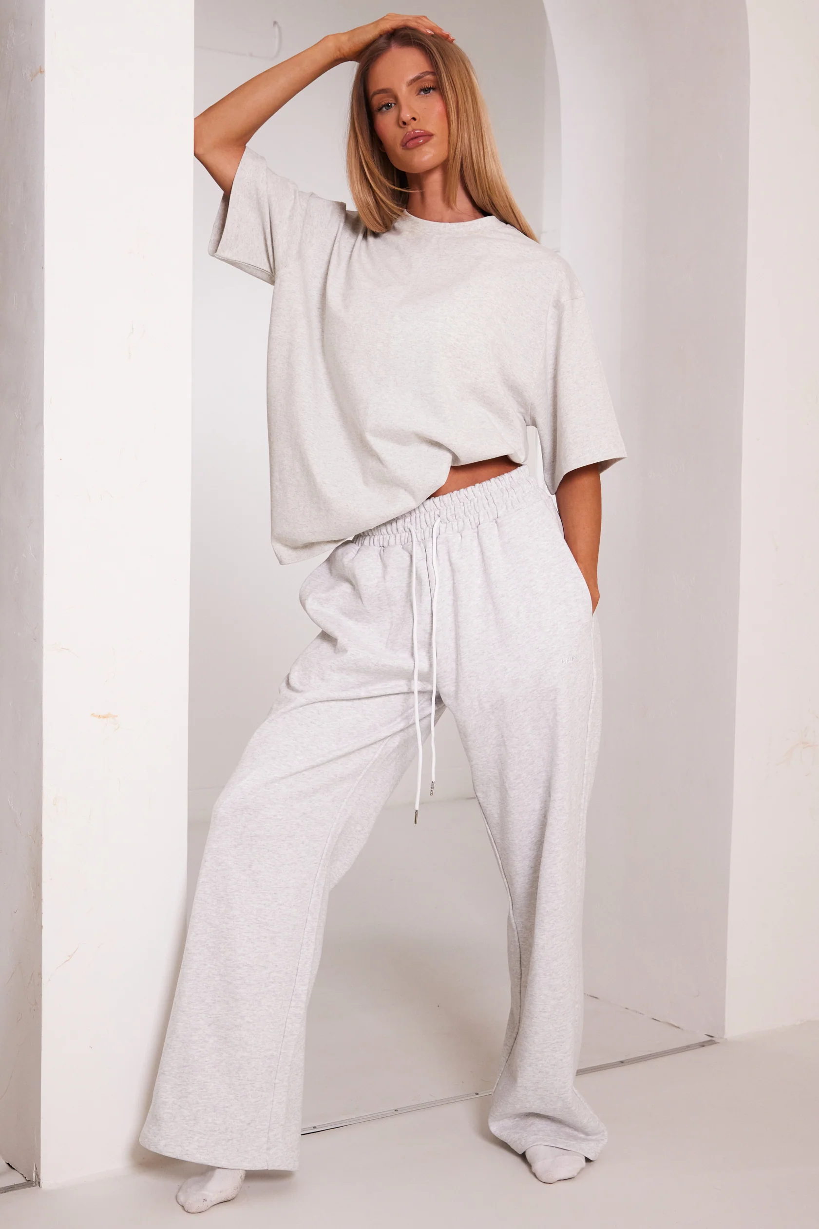 The Short Sleeve Oversized Tee in Light Grey - Image 6