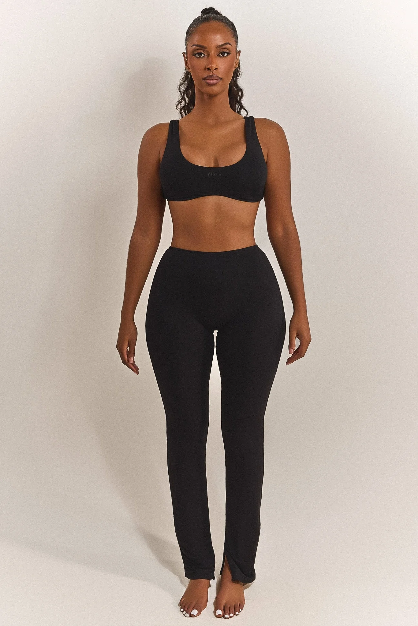 The Split Leg Trouser in Black