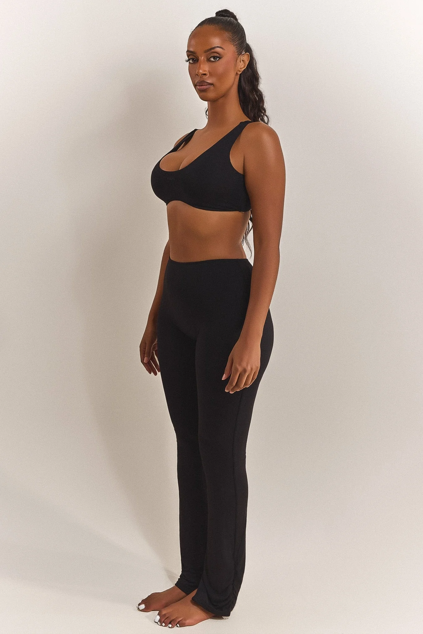 The Split Leg Trouser in Black - Image 4