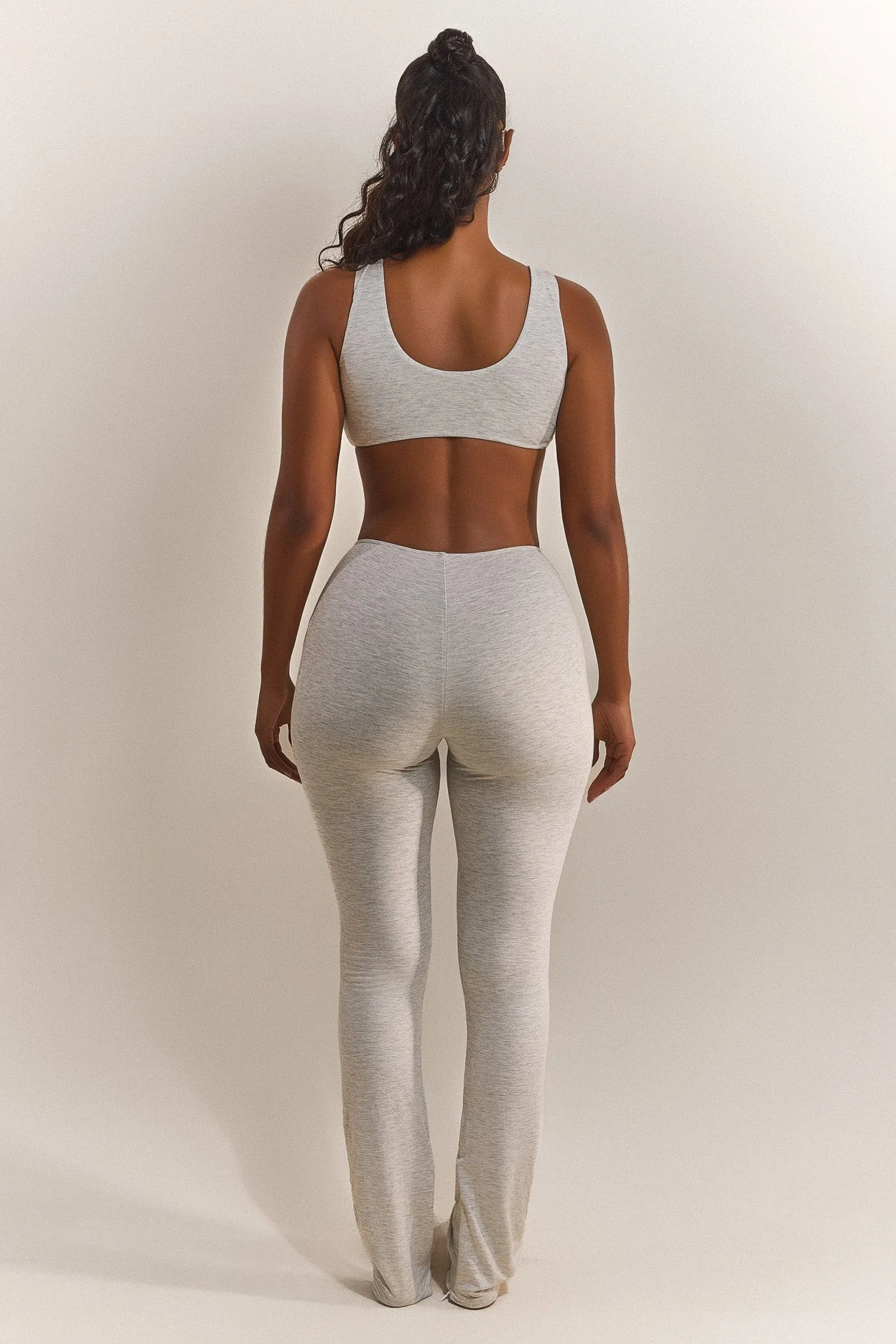 The Split Leg Trouser in Grey Marl - Image 4