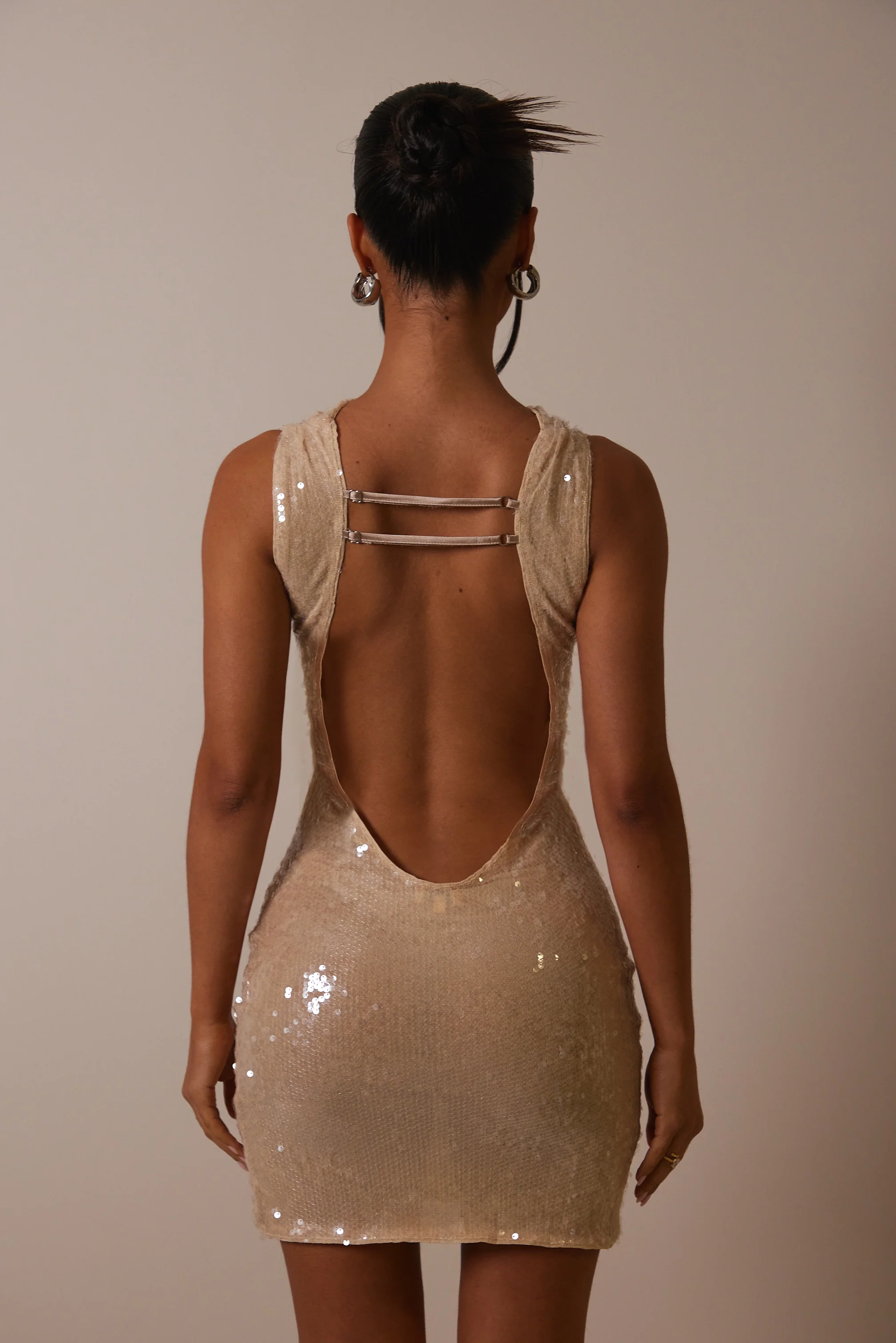 The Straight Neck Mini in Light sequin - Image 4