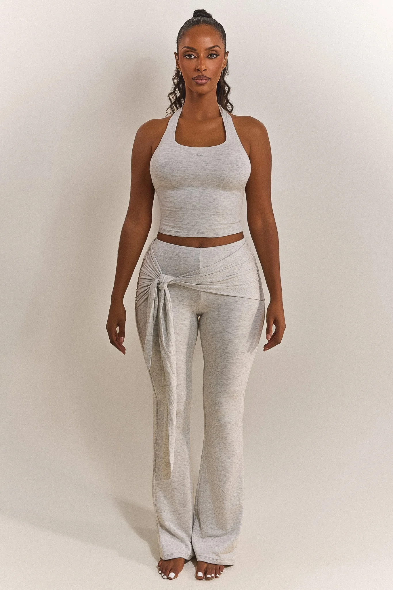 The Tie Trouser in Grey Marl