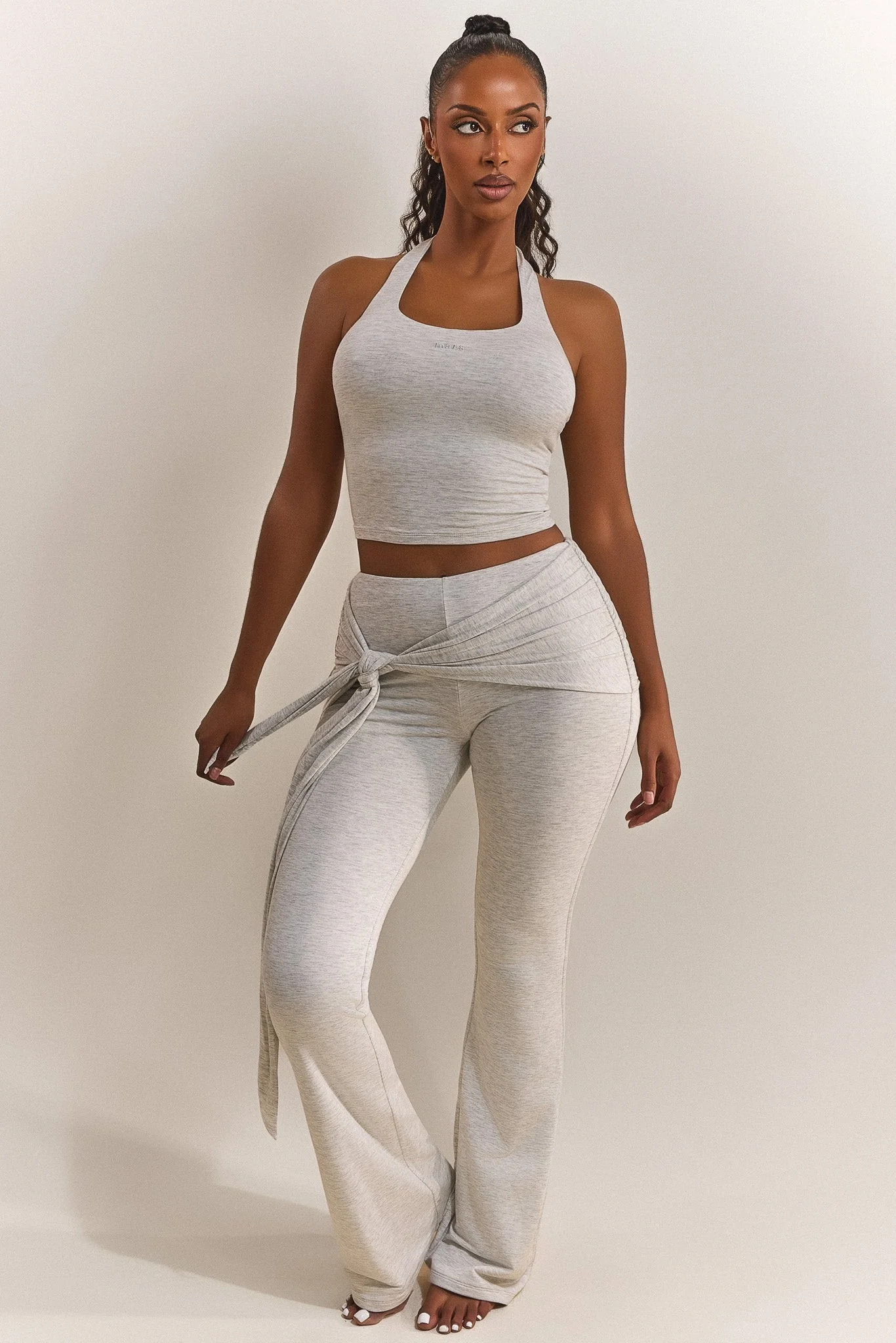 The Tie Trouser in Grey Marl - Image 5