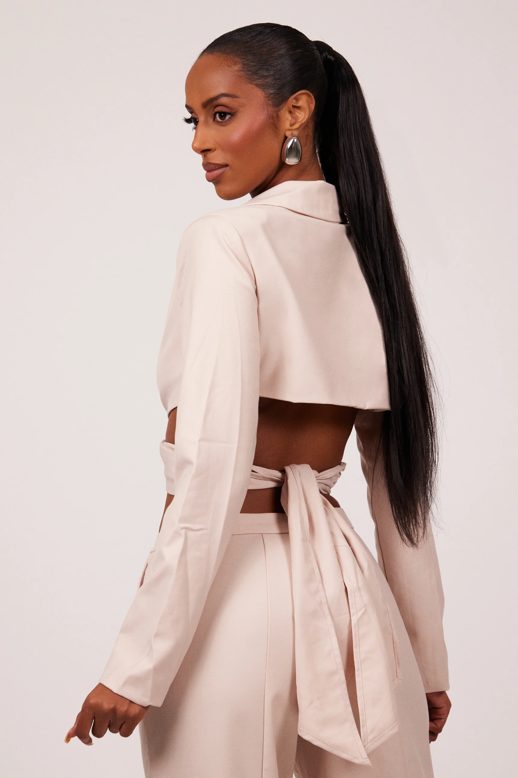 The Thea Blazer in Pink Nude - Image 6