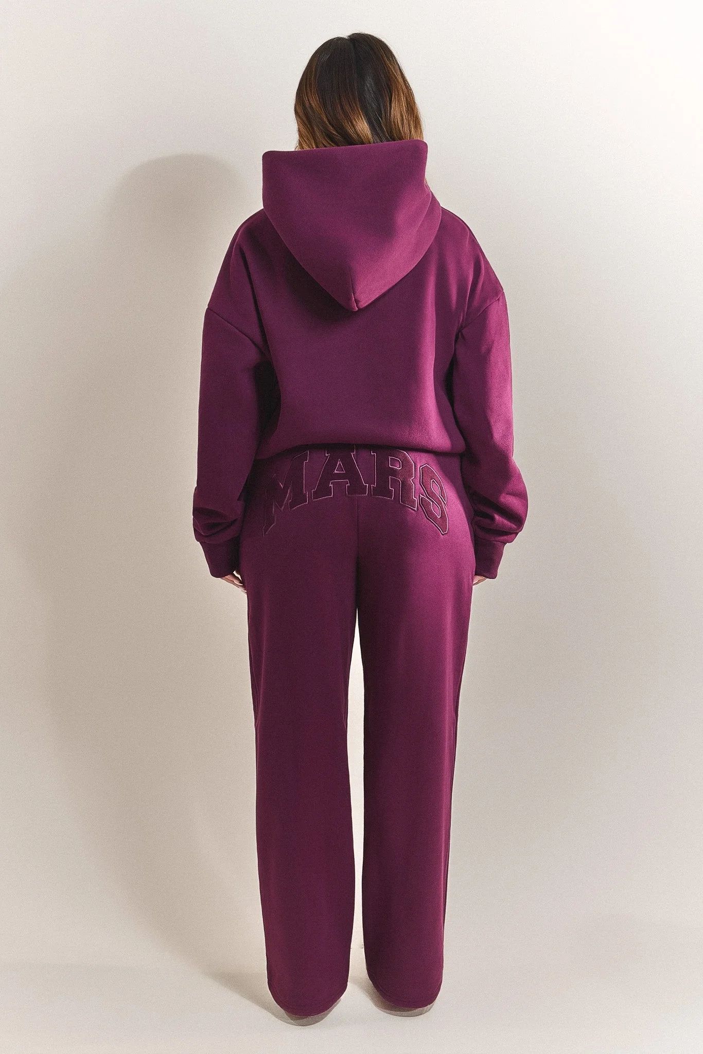 The Varsity Hoodie in Plum - Image 4