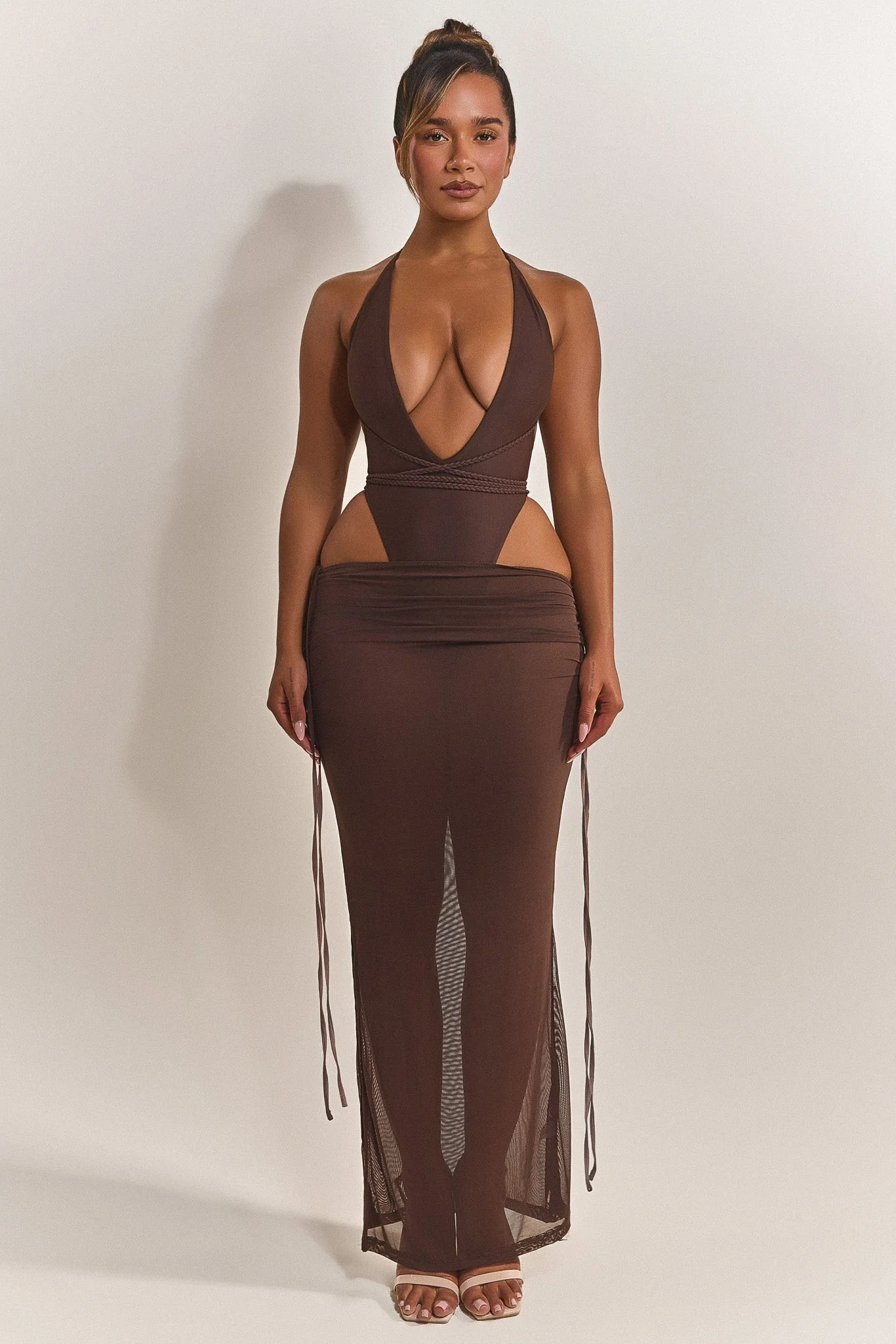 The Vela Maxi Coverup in Brown