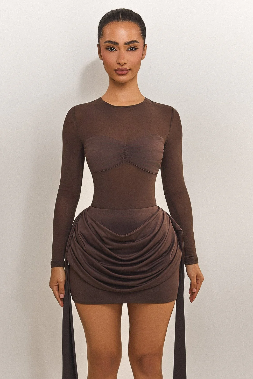 The Yara Bodysuit in Brown - Image 2