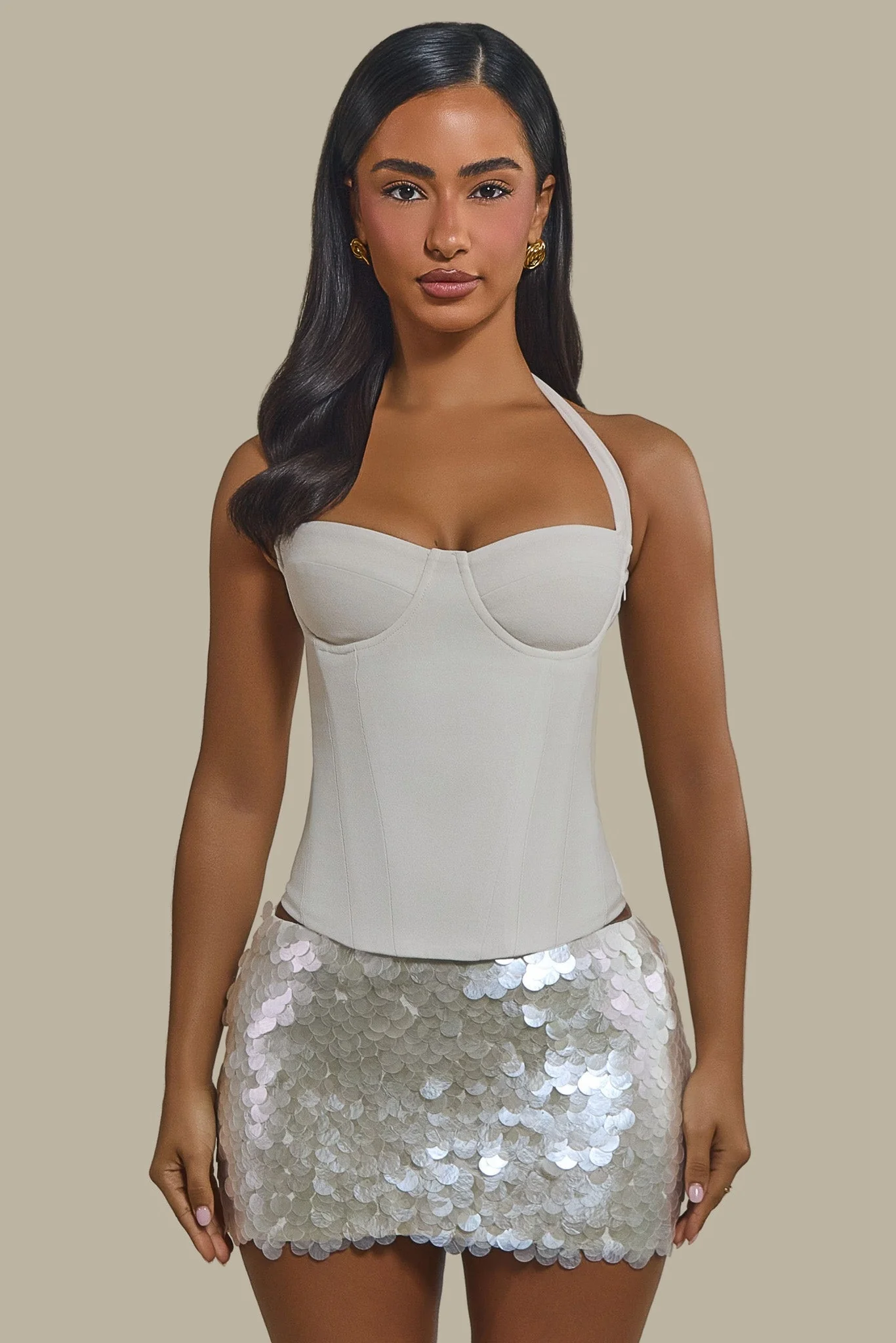 The Zadie Corset Top in Off White