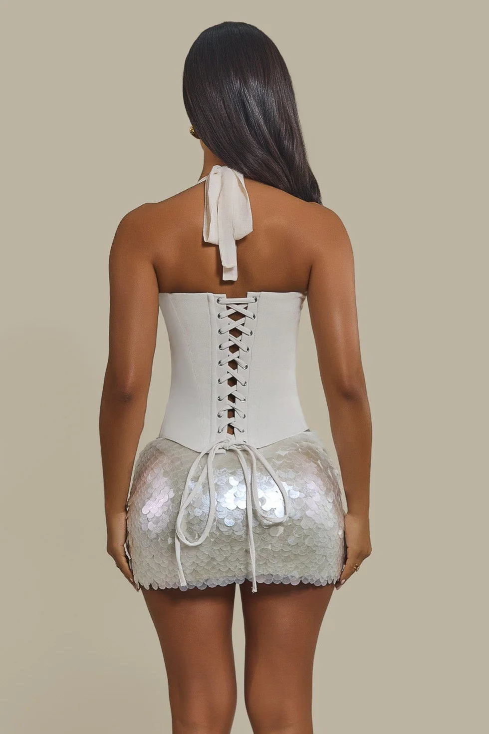 The Zadie Corset Top in Off White - Image 4