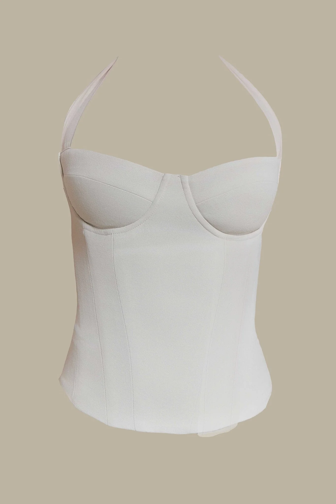 The Zadie Corset Top in Off White - Image 5