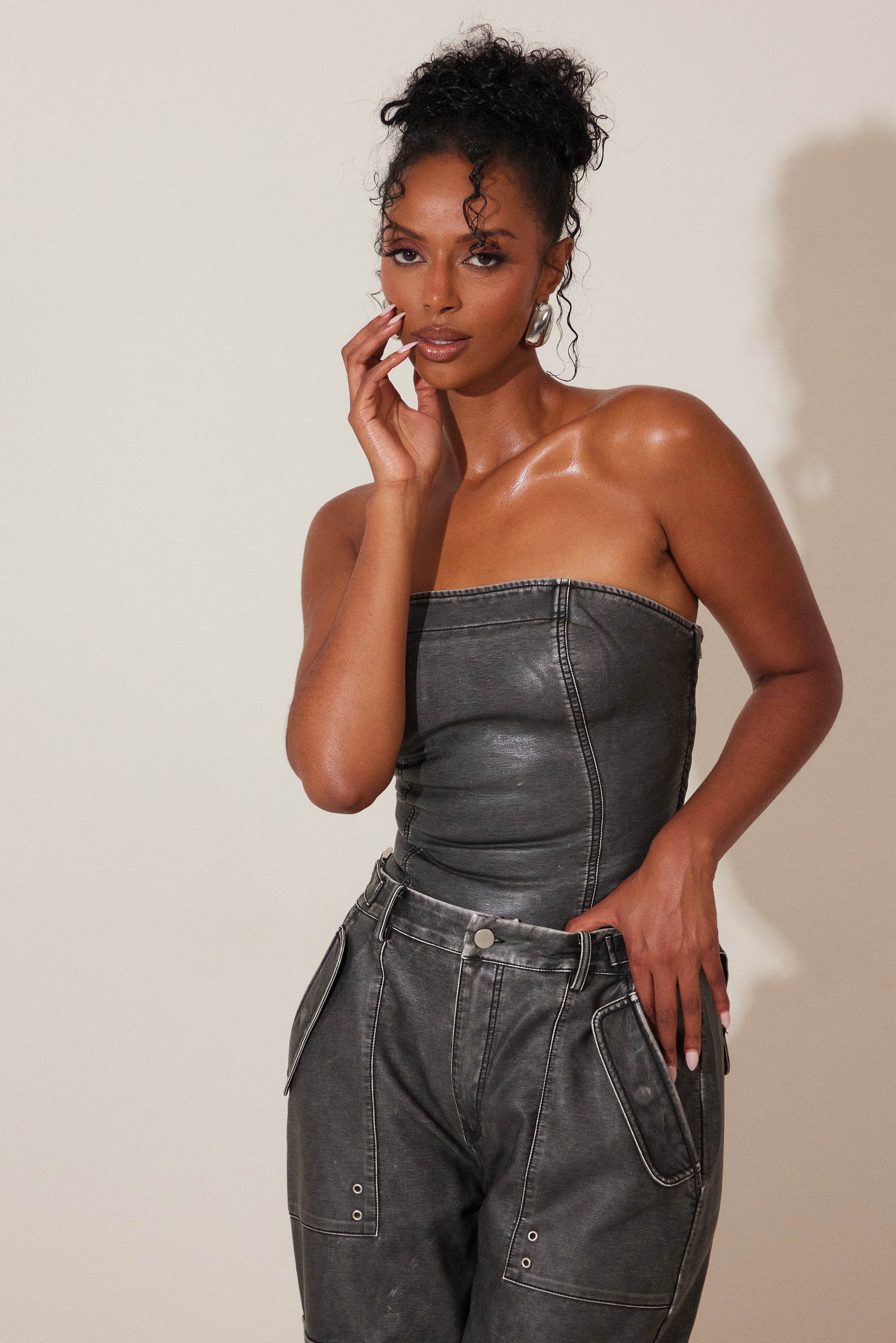 The Zeda Corset in Grey Wash - Image 6