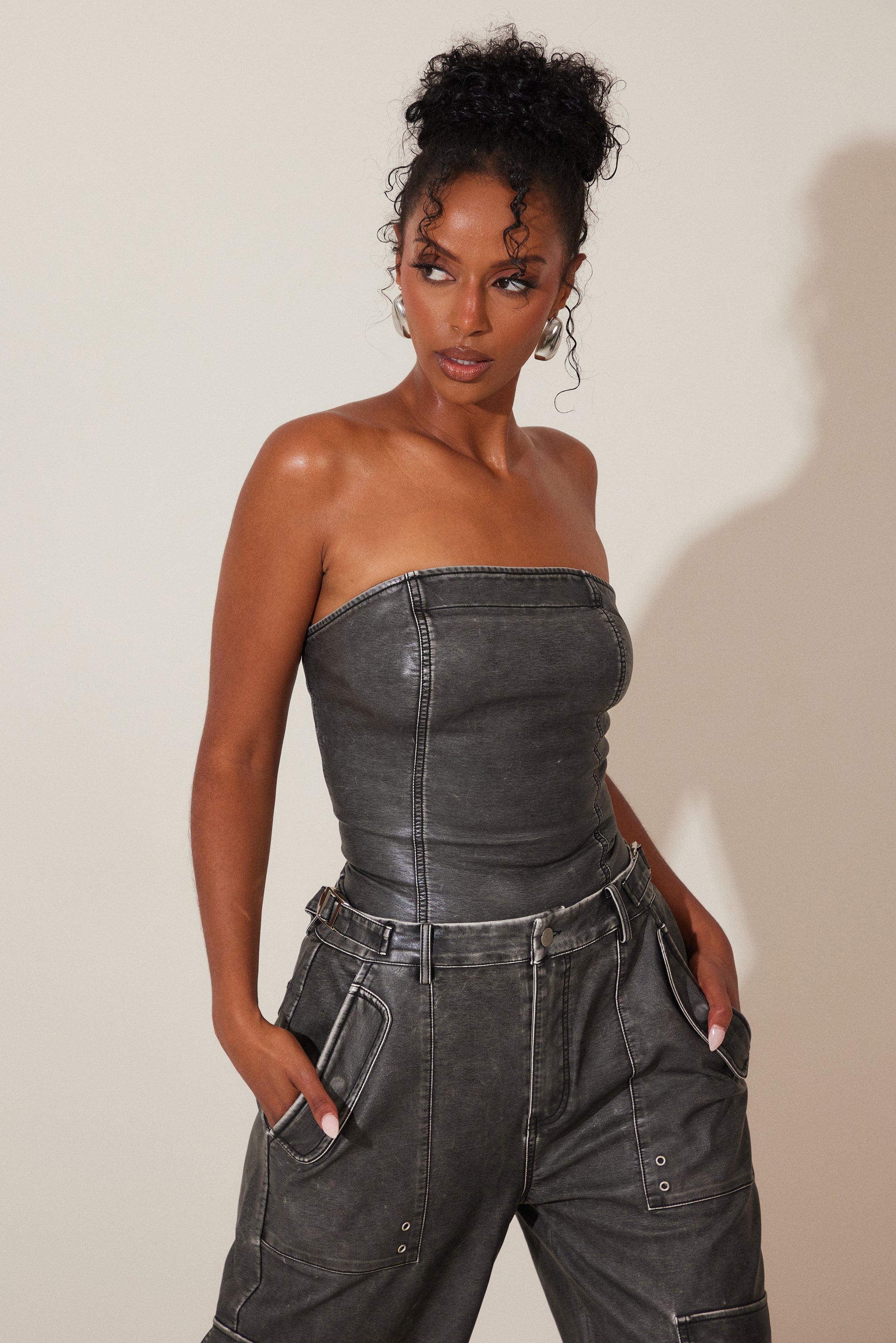 The Zeda Corset in Grey Wash - Image 7